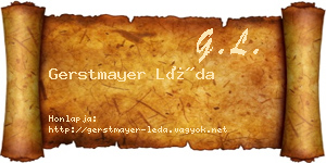 Gerstmayer Léda névjegykártya